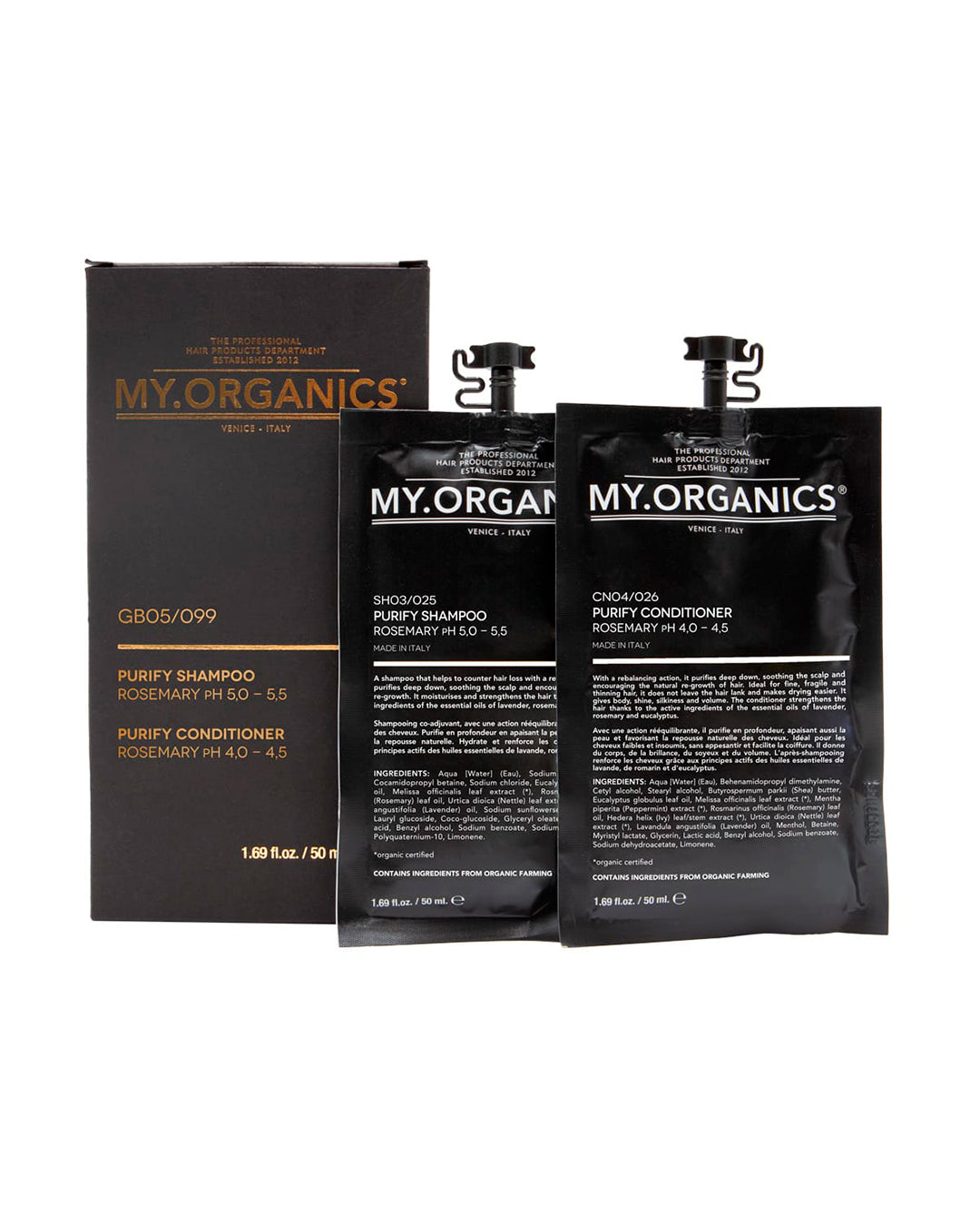 My Organics - GIFT BOX PURIFY SHAMPOO & CONDITIONER Travel