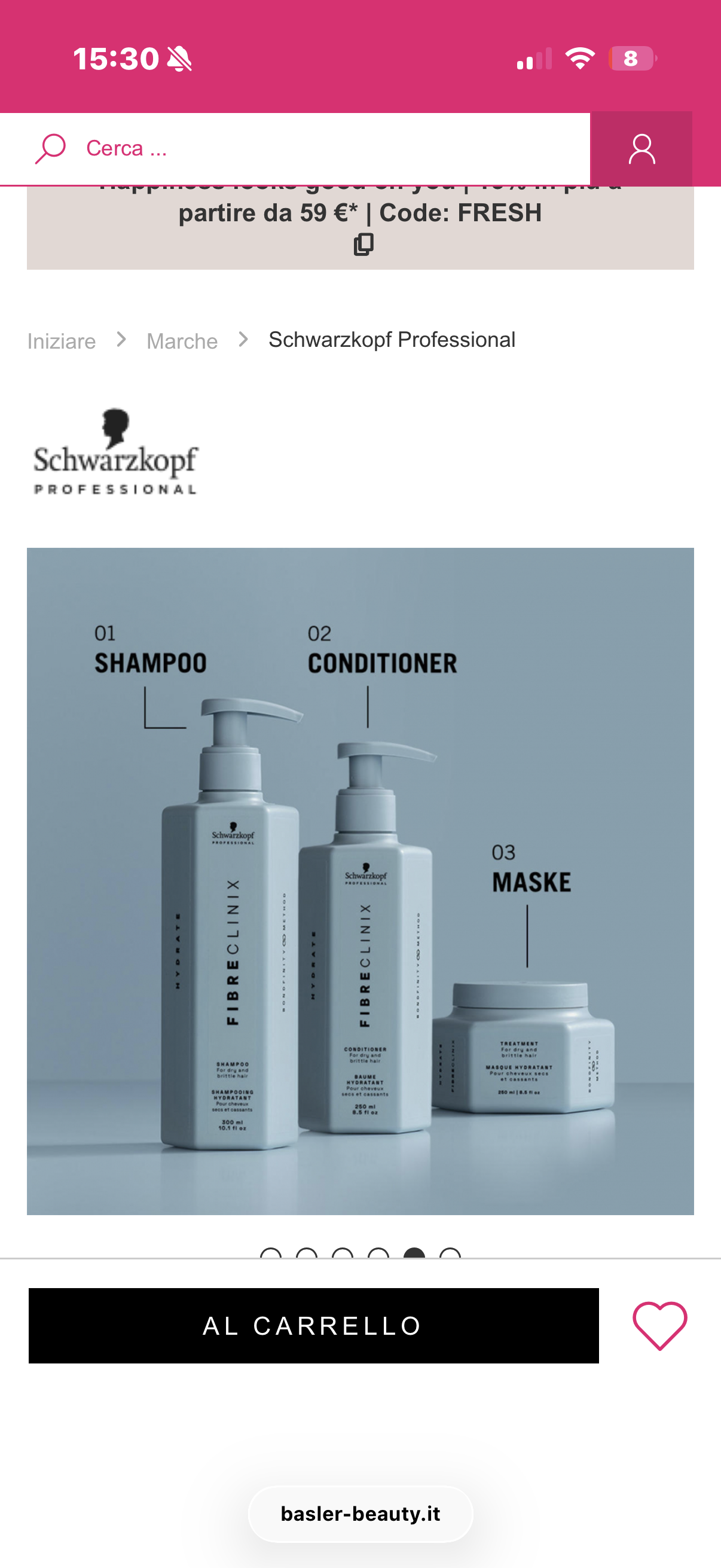 SCHWARZKOPF PROFESSIONAL
FIBRE CLINIX Hydrate Treatment 250 ml