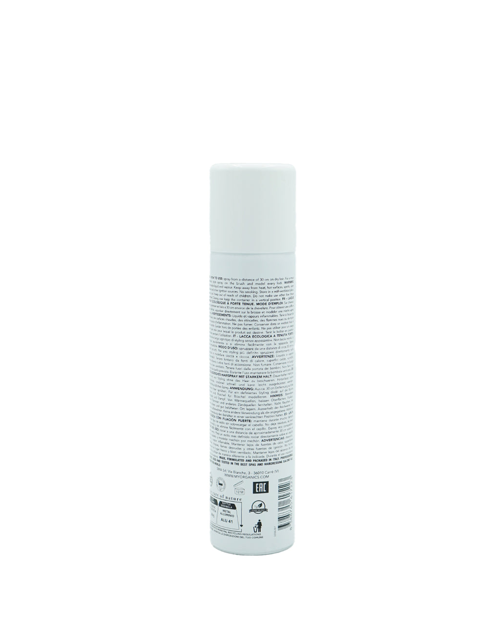 MY ORGANICS - The organic hydrating ecological hairspray strong