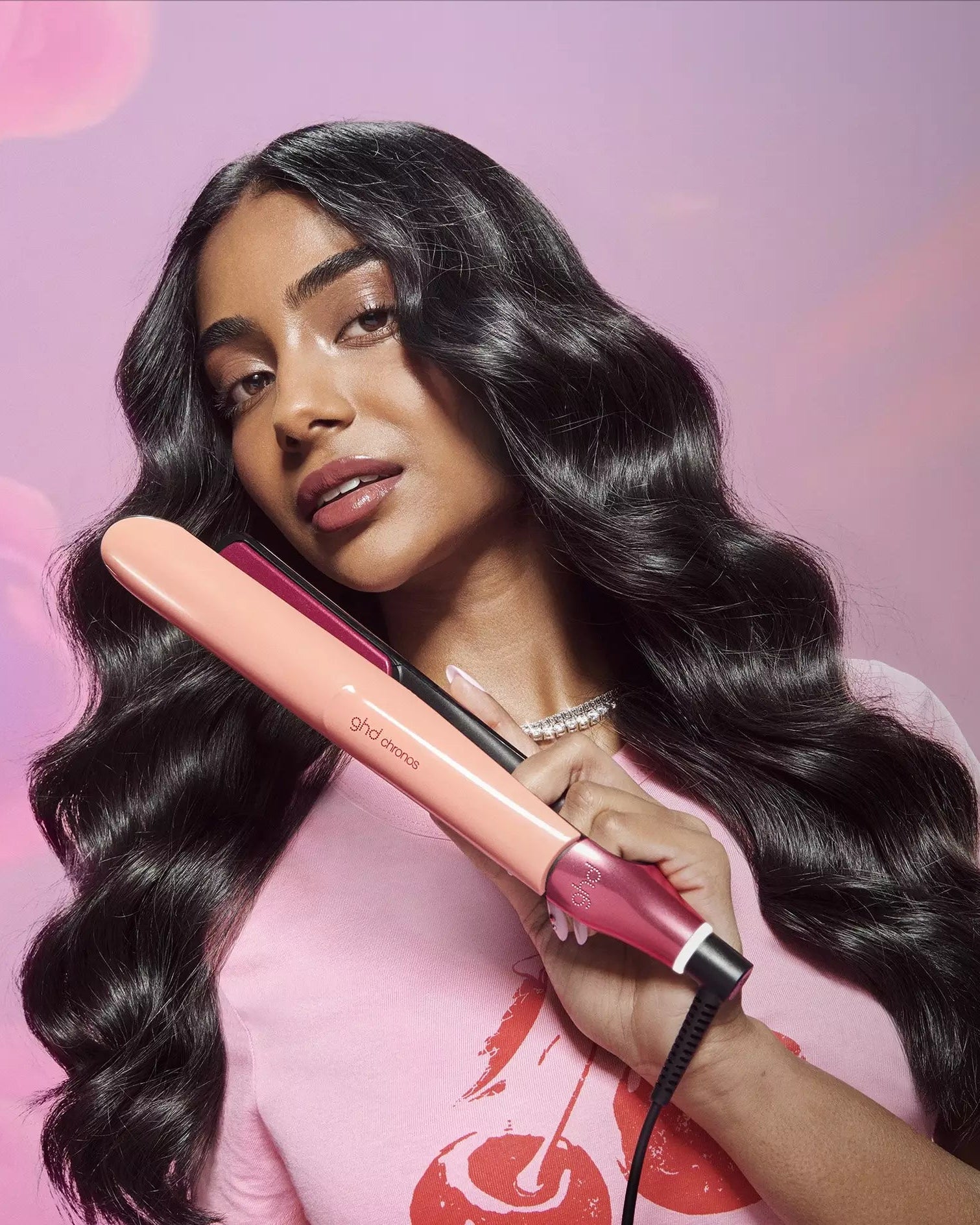 GHD - PIASTRA PER CAPELLI PROFESSIONALE GHD CHRONOS (PIASTRA DA 26 MM) COLORE PESCA BACIATA DAL SOLE