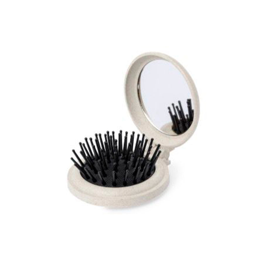 Spazzola con specchio da borsa